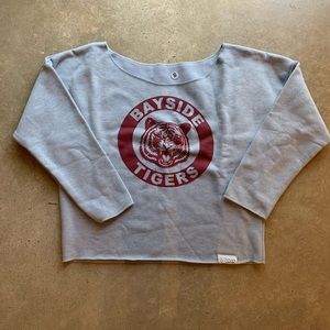 Bayside Tigers off-shoulder sweatshirt size small